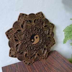 Yin Yang Mandala - Quadro em MDF