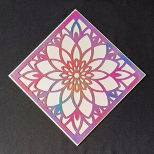 Aurora Pétalas Mandala - Quadro em MDF